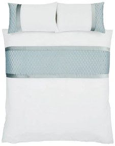 Biele/modré obliečky na dvojlôžko/predĺžené z mikrosaténu 230x220 cm Sequin Cluster – Catherine Lansfield