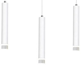Závesné svietidlo Alba, 3x biele kovové tienidlo, w