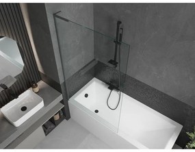 Mexen Next L, 1-krídlová vaňová zástena 100 x 150 cm, 6mm číre sklo, grafitový profil, 895-100-000-03-00-95