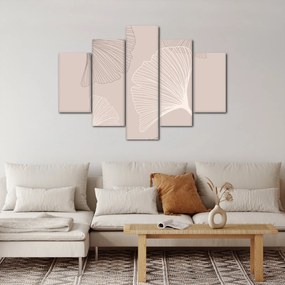 Obraz - Béžové listy N⁰6 (150x105 cm)
