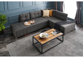 Tmavosivá rozkladacia rohová pohovka (pravý roh) Manama – Balcab Home