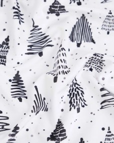 Vianočná obliečka na vankúš Velvet 40 × 40 cm - Smrečky a jedličky