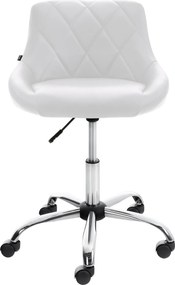 Pracovná stolička Lazio koženka - biela