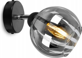 Bodové svietidlo Eliza, 1x sklenené tienidlo so vzorom