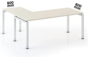 Rohový kancelársky stôl PRIMO SQUARE, 180x180 cm, wenge