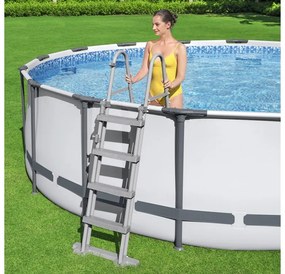 Bazén s konštrukciou 457 x 107 cm BESTWAY 56488 Steel Pro Max + kartušová filtrácia a schodíky