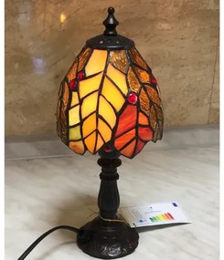 Dekoratívna Tiffany lampička LÍSTKY 12*30