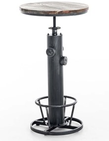 Kovový barový stôl Ruhr v industriálnom štýle - Strieborná