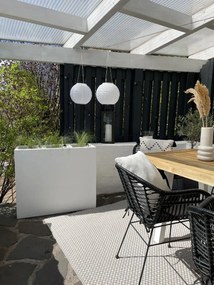 Kvetináč ELEMENTO, sklolaminát, šírka 88 cm, biely mat