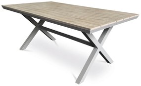 Autronic Záhradný stôl, hliník, polywood, béžová, AZT-S1510 OAK