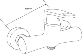 Mexen Sven sprchový set s dažďovou sprchou a sprchovou batériou Kama, chrómová, 72540262-00