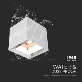 LED Solárne nástenné svietidlo so senzorom LED/9W/5V IP65 2600 mAh biela