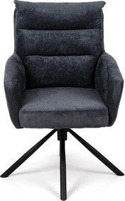 Set - 2 ks Otočná jedálenská stolička AVENBERG TESSA tmavosivá