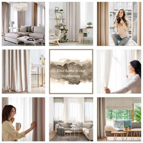 ZATEMŇOVACÍ ZÁVES NA PÁSKE ROSA 135X300 CM BÉŽOVÁ