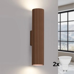 Brilagi - LED nástenné svietidlo CRESTO 2xGU10/10W/230V 30 cm hnedá