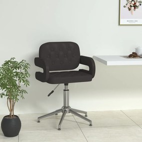 Otočná jedálenská stolička čierna umelá koža 335648