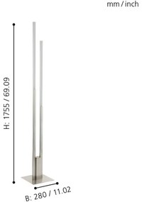 Eglo 900078 - LED RGBW Stmievateľná stojacia lampa FRAIOLI-ZLED/32W/230V