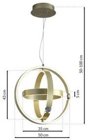 LED Krištáľový luster na lanku SIRIUS LED/80W/230V