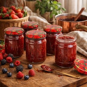 Browin 11252 sada zaváracích pohárov s viečkom Twist 500 ml, 6 ks