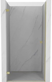 Mexen, Mexen Lunar-B Otočné ľavé sprchové dvere 90 cm, transparentné, zlaté - 832-090-000-50-00-L
