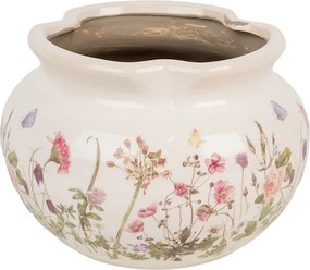 Keramický obal na kvetináč s lúčnymi kvetmi Flowers of Love S - Ø 23*16 cm