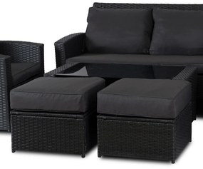 Záhradný set Fastos (tmavosivá) (pre 6 osôb). Akcia -15%. Vlastná spoľahlivá doprava až k Vám domov. 1119331
