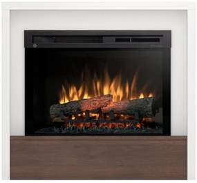 Elektrický krb Klar 28 biely/tmavý dub