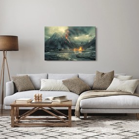 Obraz - Erupcia sopky (90x60 cm)