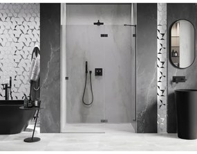 Mexen, Mexen Lunar pravé otočné sprchové dvere 130 cm, priehľadné, pištoľovo šedé kartáčované - 834-130-000-66-00-P