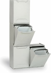 Súprava 4 plastových košov na triedený odpad, 20 L, 340 x 290 x 470 mm