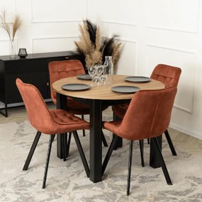 PROXIMA.store - Čalúnená jedálenska stolička RICK FARBA: oranžová, MATERIÁL: zamat