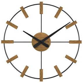 Drevené hodiny Vlaha VCT1062 čierne, 50 cm