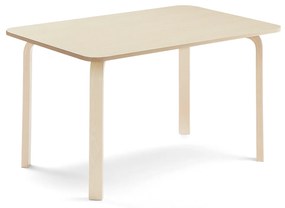Stôl ELTON, 1200x600x640 mm, laminát - breza, breza