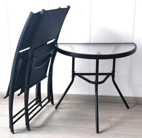 TRENDIE Zostava záhradného nábytku - 2 stoličky a stôl 65cm polovičný