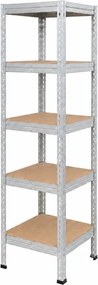 Regál 183x40x40 cm pozinkovaný 5-policový, nosnosť 1000 kg, RIVET