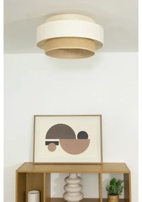 Stropné svietidlo BOHO 1xE27/60W/230V priemer 40 cm biela/juta