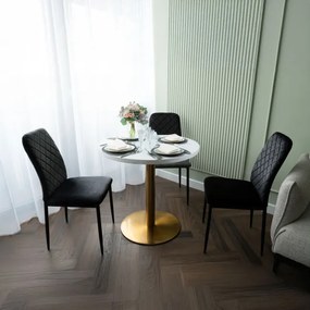 Jedálenská stolička MAVERIK zamatová, čierna