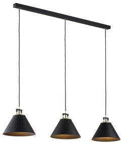 Argon 6174 - Luster na lanku ORTE 3xE27/15W/230V čierna