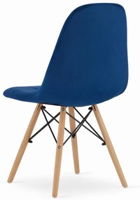 Jedálenská stolička DUMO zamat - granát (hnedé nohy)