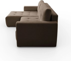 ROHOVÁ SEDAČKA SHARLOTTE 261 x 143 cm HNEDÁ