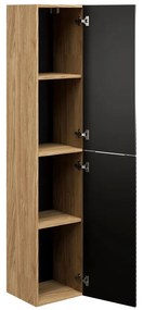 Koupelnová sestava Ocean s deskou, umyvadlem a skříňkami 90 cm černá/dub olejovaný