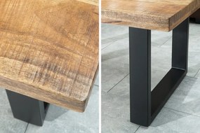 Konferenčný stolík Iron Craft 100 cm mango prírodný rám v tvare U