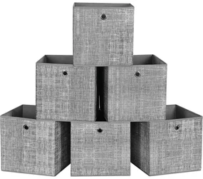 Úložný box Grey, sada 6ks, 30x30x30 cm, sivá
