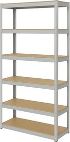 Regál 220x120x40 cm pozinkovaný 6-policový, nosnosť 1050 kg