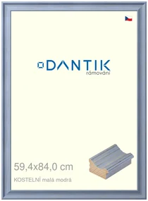 DANTIK rám na obraz 59,4x84 | KOSTELNÍ malá modrá (Plexi Čiré)