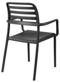 COSTA ARMCHAIR záhradná stolička s podrúčkami antracite