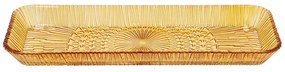 Oranžový sklenený servírovací tanier 14x38 cm Kusintha – Bitz