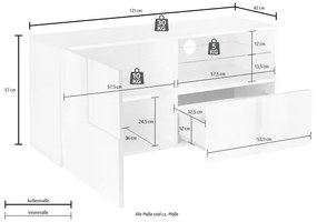 Televízny stolík SERIAN dub sonoma