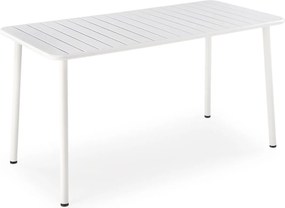 Kovový záhradný stôl Bosco 140 cm biely