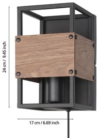 Eglo 43806 - Nástenné svietidlo EVESHAM 1xE27/40W/230V